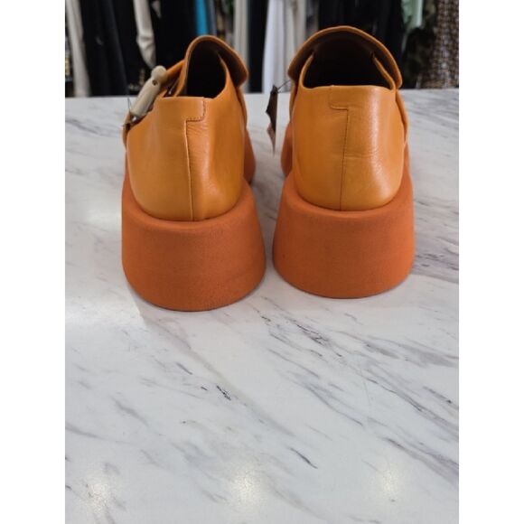 Men\'s Platform Slip-On Loafer in Bright Orange